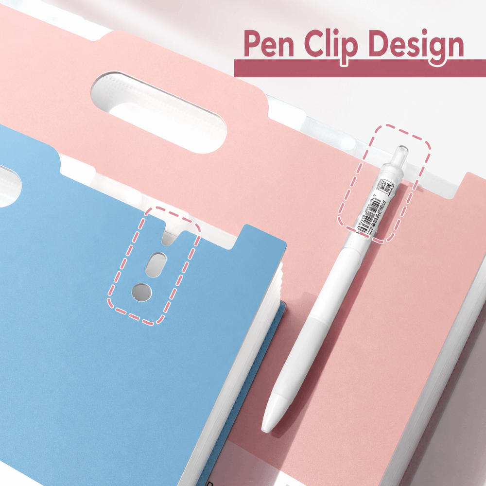 Expandable Accordion File Folder 13 Pockets - 13-Fächer Erweiterbare Aktenmappe Vertikaler Handlicher Akkordeon-Dokumentenorganizer