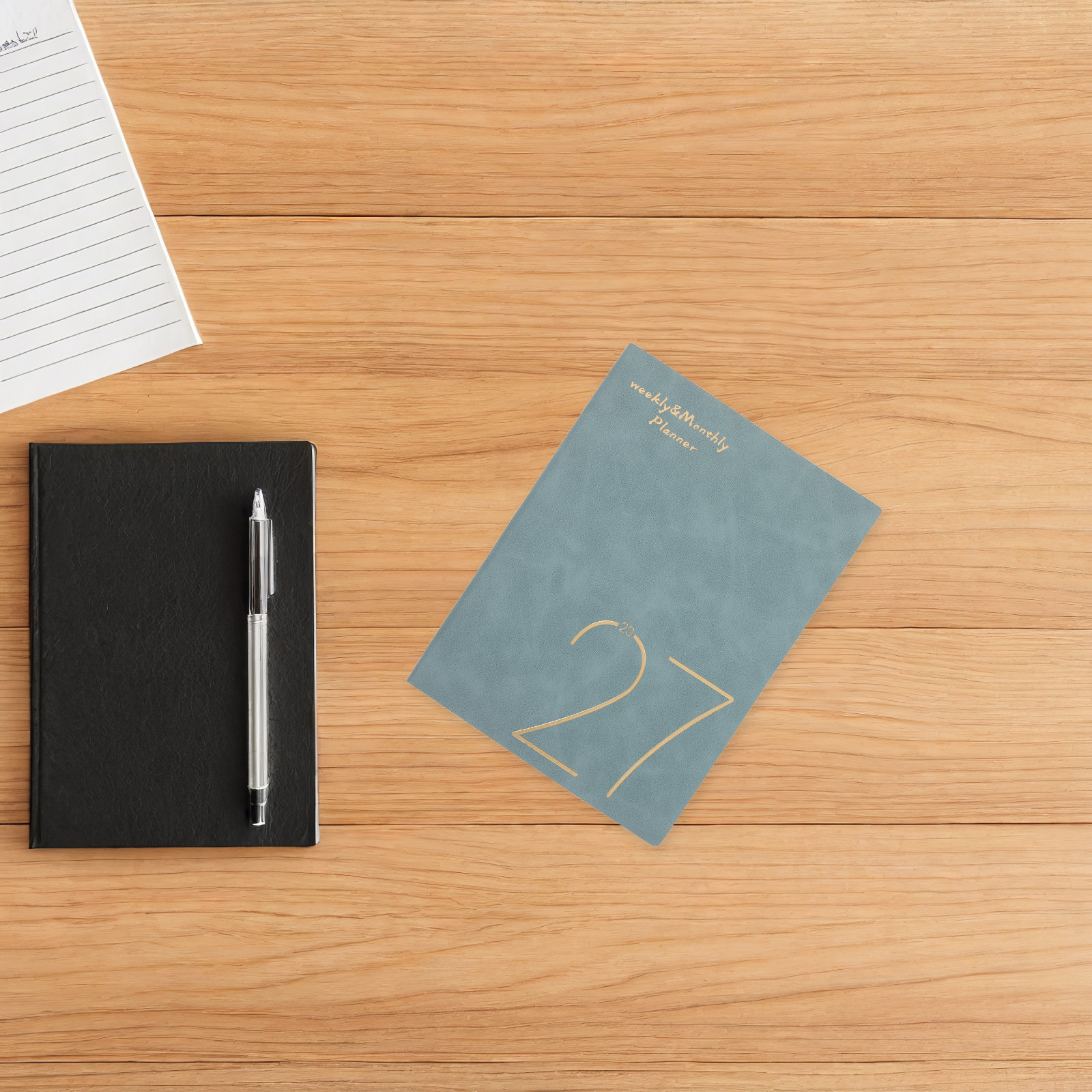 Spiral Bound Grid Notebook A5 - 2027 Wochen- und Monatsplaner Notizbuch A5