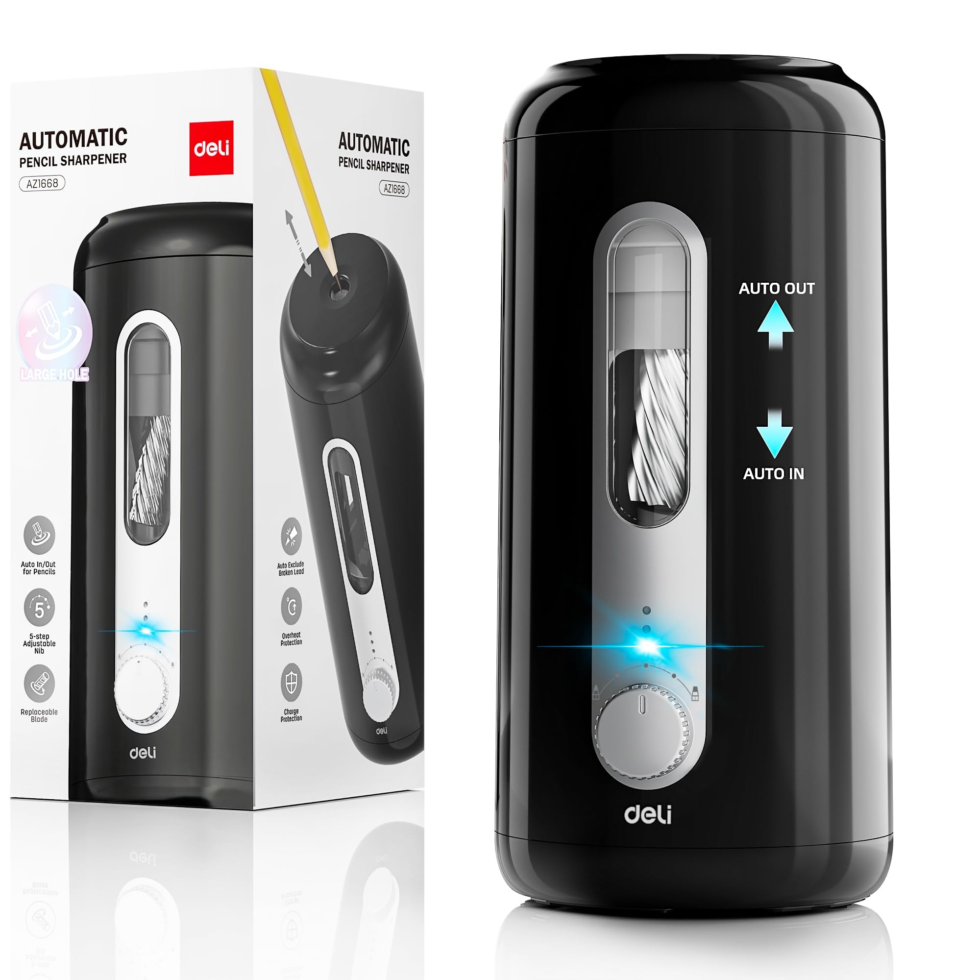 Electric Pencil Sharpener Usb - Deli Elektrischer Bleistiftspitzer, automatisch, USB- und