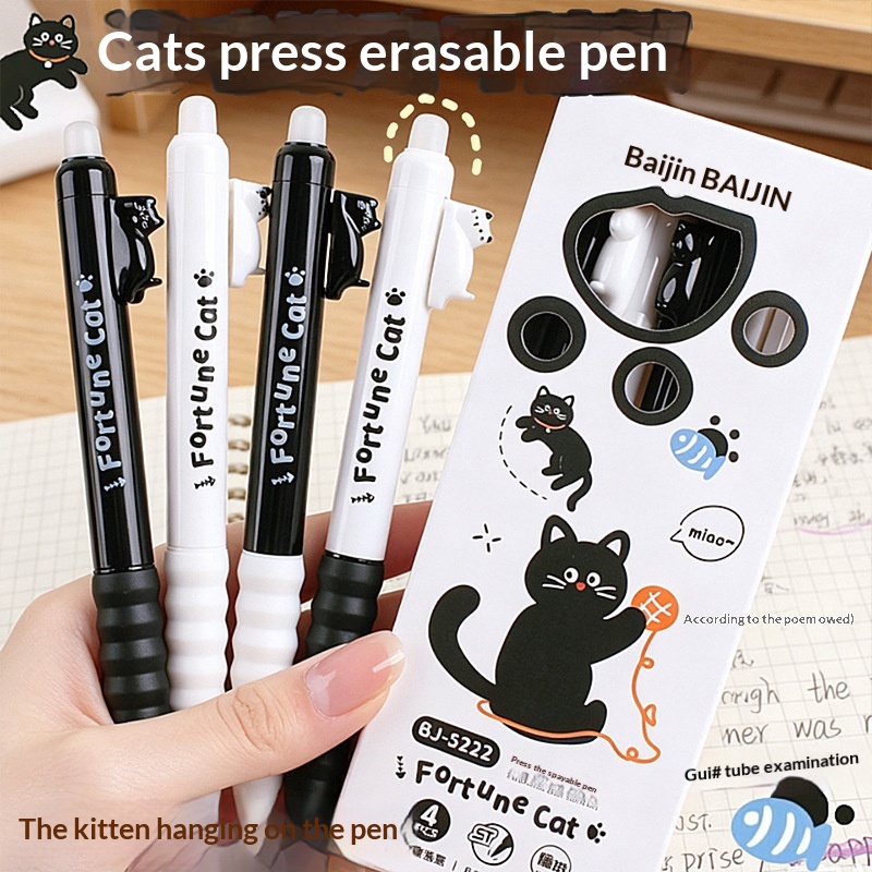 4er-Pack niedliche, radierbare – Retractable Eraser Pen Click Bewertung und Preis